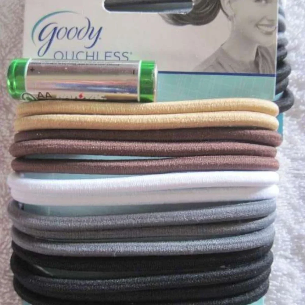 14 Goody Big Thick Fix Ouchless No Metal Hair Band Elastic Ponytailers Java Bean